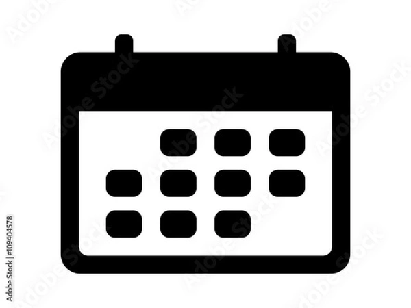 Fototapeta Calendar schedule flat icon for apps and websites