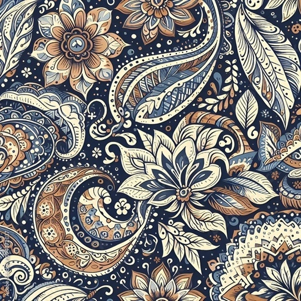 Obraz seamless pattern with paisley