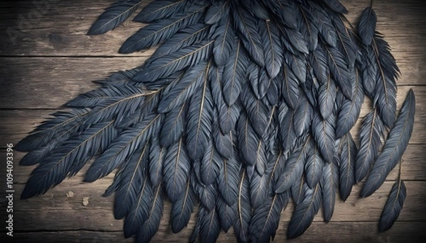 Obraz raven feather background