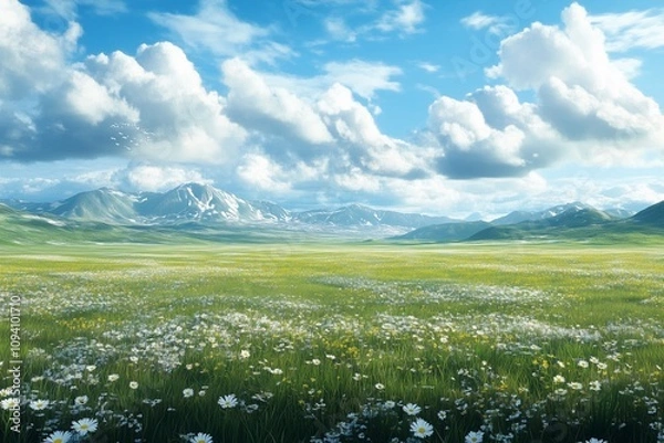 Obraz A fantacy flower field