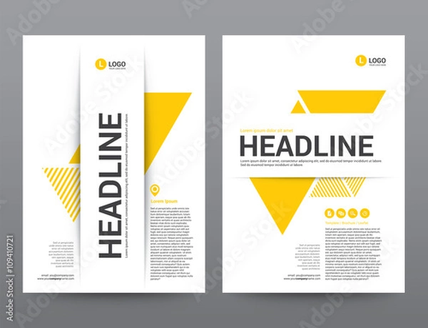 Fototapeta Layout Template elements, Presentation flat vector illustration
