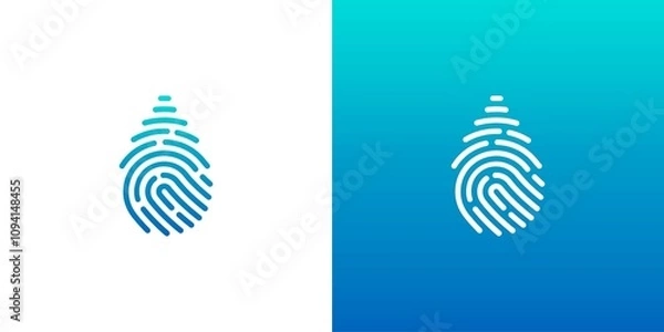 Obraz  Drop Fingerprint Logo .template vector icon symbol