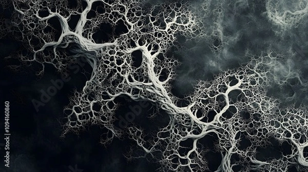 Fototapeta digital technology mycelium texture poster background