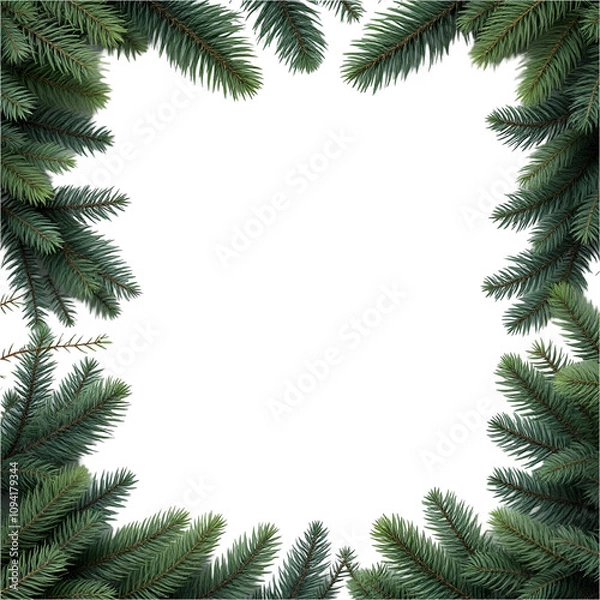 Fototapeta Pines border transparent background