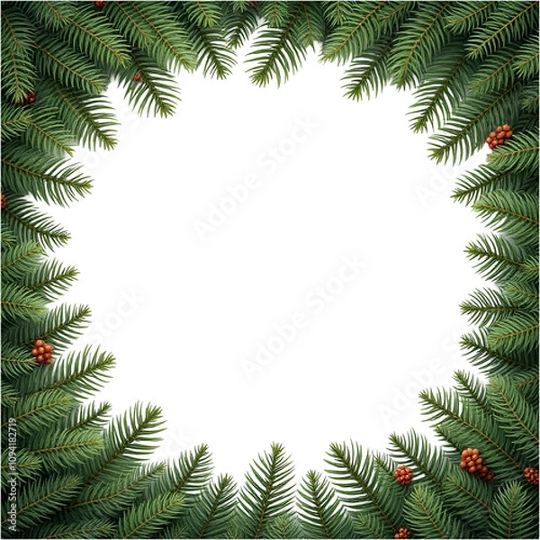 Fototapeta Pines border transparent background