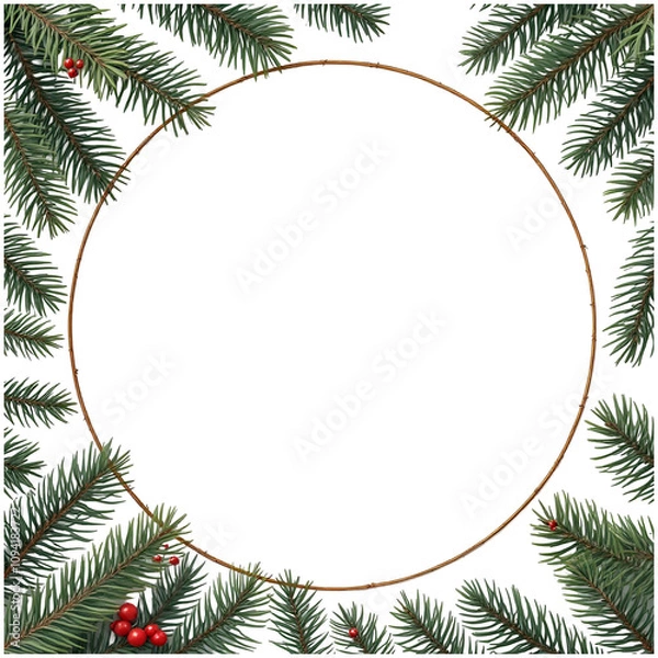 Fototapeta Pines border transparent background