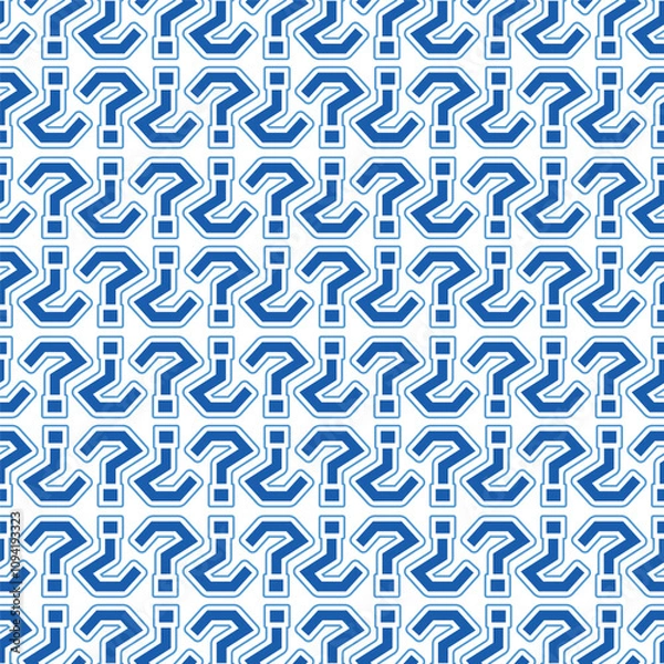 Obraz Question mark texture. Question marks seamless vector background.