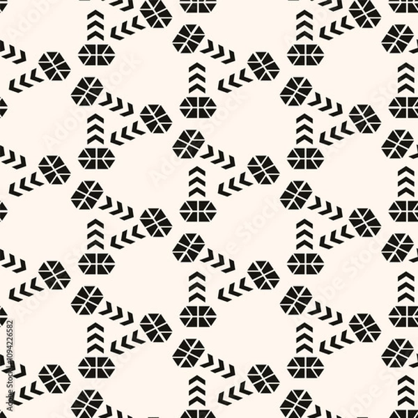 Fototapeta  Vector minimal geometric seamless pattern. Small linear element modern lux fabric design textile swatch ladies dress, man shirt all over print block 