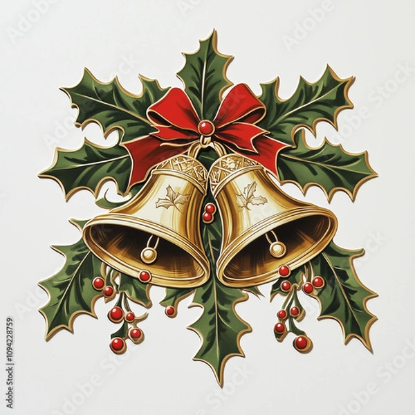 Obraz christmas bells with red bow