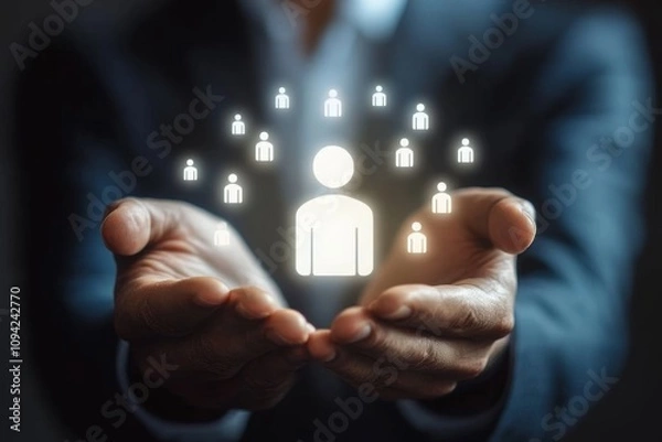 Fototapeta Data Protection Privacy Security Customer Care Personalization Service Human Relationships Management