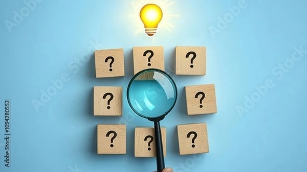 Fototapeta Finding Solutions Through Inquiry And Illumination