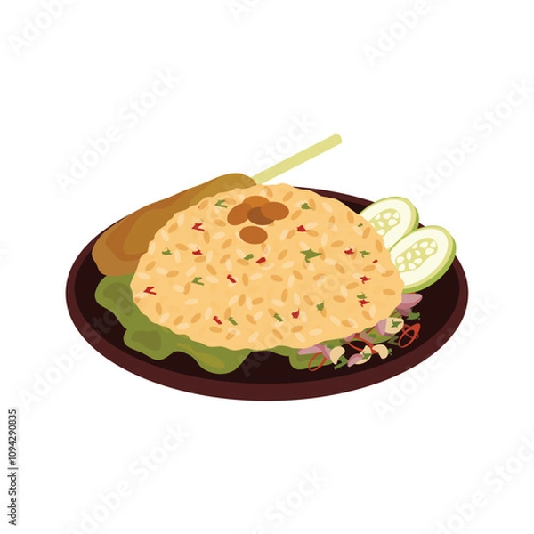 Obraz Fried Rice Vector Illustration - 11