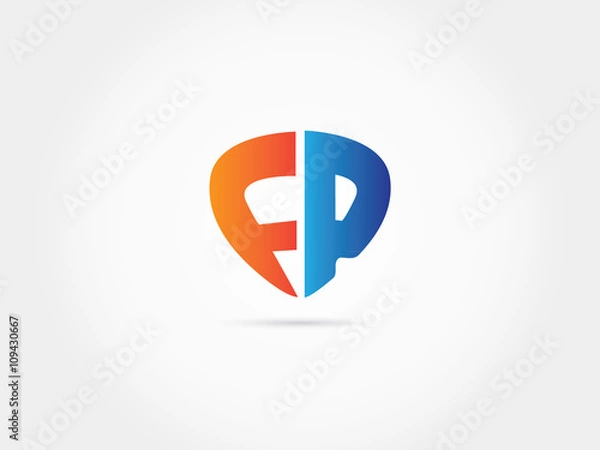 Obraz FP logo combination shield color logo