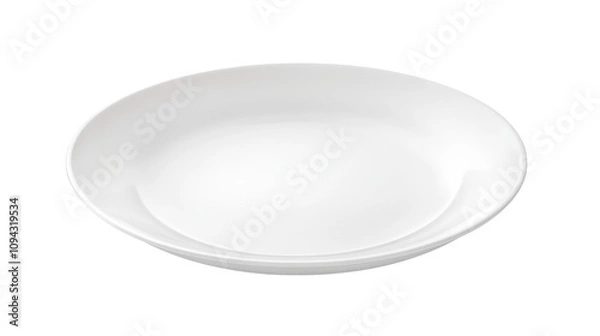Obraz High-Quality PNG empty plate Isolated on White Background – High Resolution