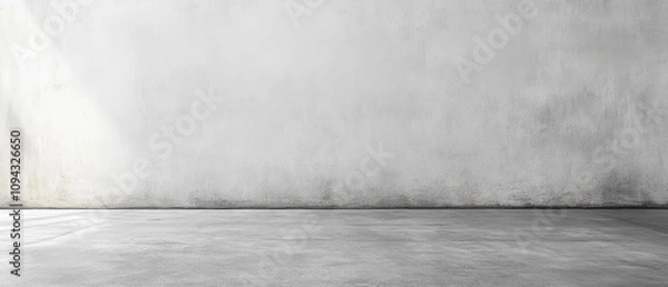 Fototapeta Minimalist Grey Concrete Wall and Floor Background Abstract Interior Space Modern Design