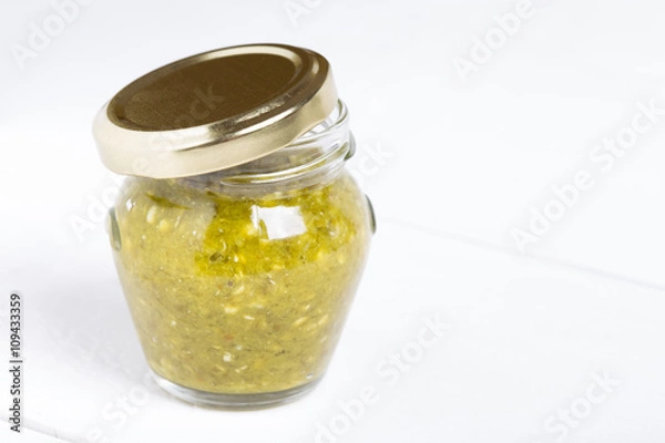 Obraz Natural hot green chilli sauce