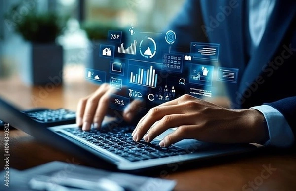 Obraz Digital Marketing Strategies and Online Commerce Promotion for Business Growth and Client Engagement