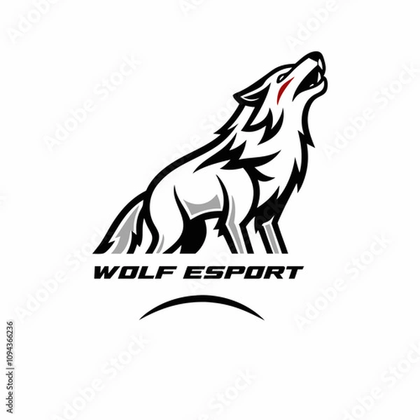 Obraz wolf esport logo