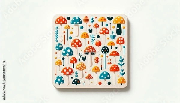 Obraz pattern with mushrooms 