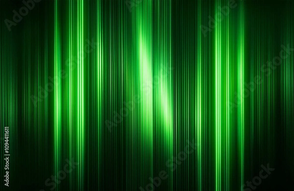 Obraz Abstract background with glowing green lines