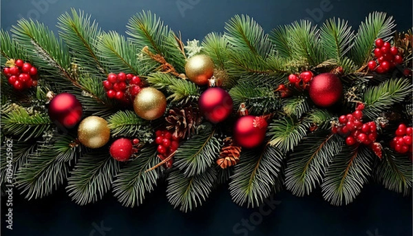 Fototapeta Doğal Çam Dalları ve Kozalaklar