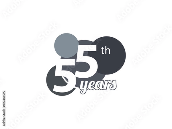Fototapeta 55th year anniversary logo