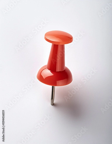 Fototapeta push pin isolated on white