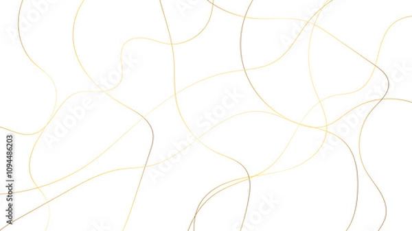 Obraz Random scribble chaotic pattern lines. Decorative random scribble pattern with tangled curved lines. Abstract wavy linear background outlines random chaotic lines vector illustration.
