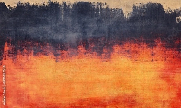 Fototapeta Abstract artwork featuring a gradient of dark to warm colors, evoking emotion and depth.