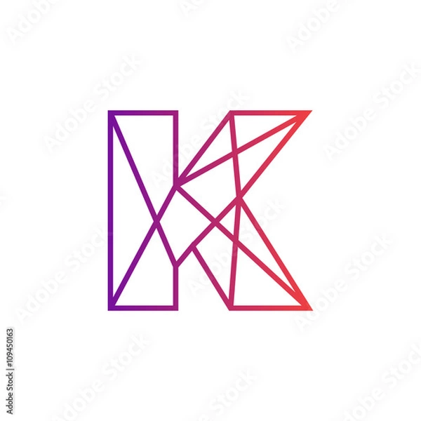 Fototapeta Abstract Letter K