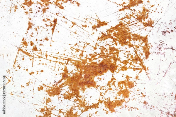 Obraz Rusty scratches on an old metal on a transparent background. Vintage scratched grunge texture effect for design.