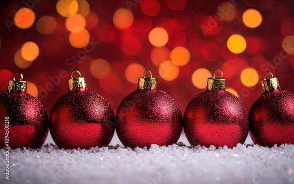 Obraz red christmas background 