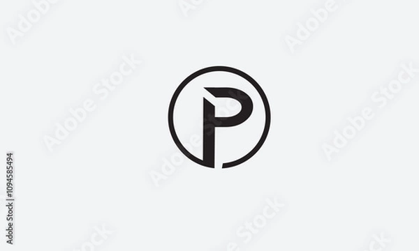 Fototapeta P, PP, P Abstract Letters Logo Monogram
