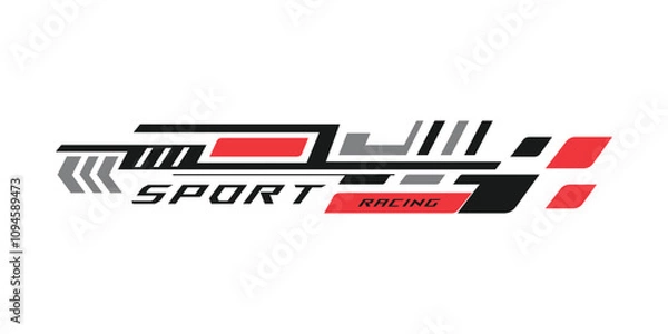 Fototapeta Sports stripe vinyl stickers racing decal graphic