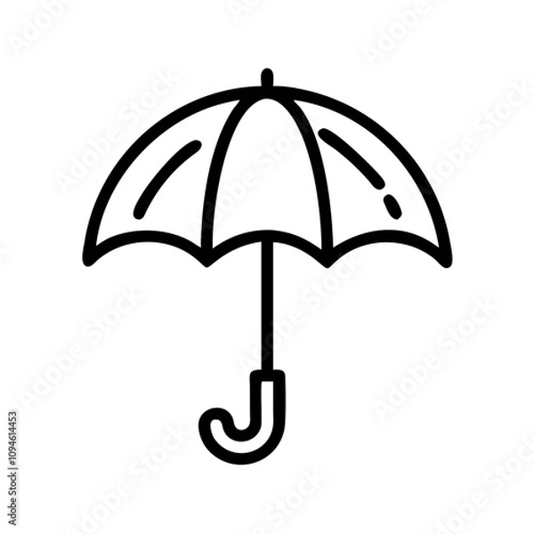 Obraz black umbrella isolated