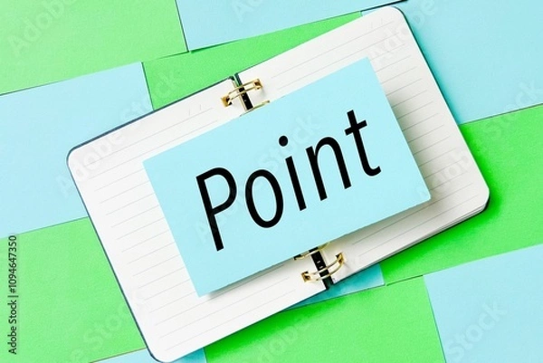 Fototapeta POINT word made in colorful papers