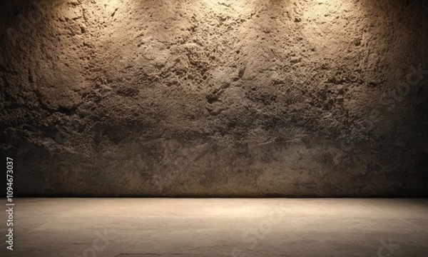Fototapeta Abstract white and black stone with spotlight effect or concrete or surface of a ancient dusty wall