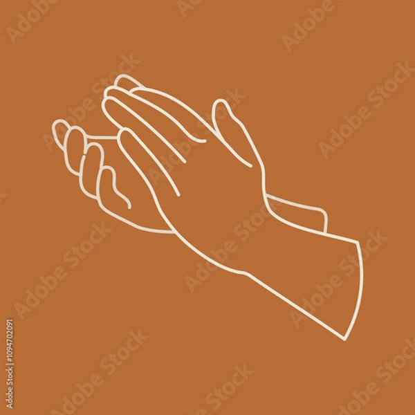 Obraz Applause hands gesture vector poster.Clapping hands isolated.