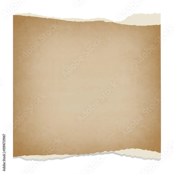 Obraz 破れた古紙風の背景、古びた紙、経年劣化