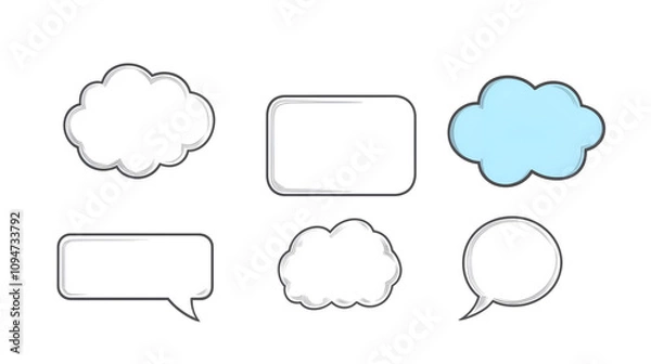 Fototapeta Message/idea signs isolated on transparent PNG.