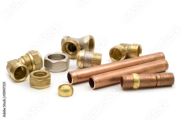 Obraz bathroom equipment on white background