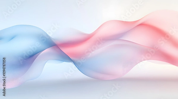 Obraz Abstract Pastel Wave: A Serene Digital Art Piece