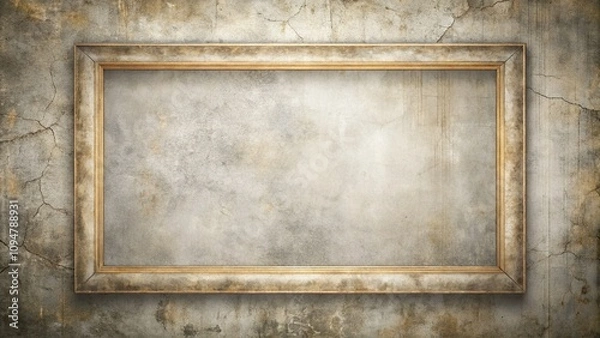 Fototapeta Abstract Vintage Light Gray Grunge Textured Cracked Background with Blank Frame Ideal for Text Placement and Creative Designs in Artistic and Modern Contexts