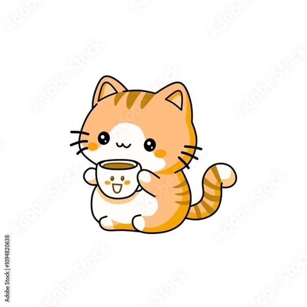 Obraz Cat sticker design 