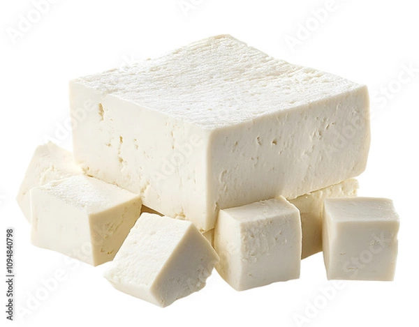 Fototapeta Tofu isoliert auf weißen Hintergrund, Freisteller,Transparent