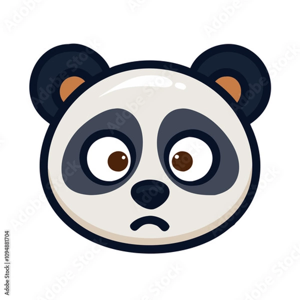 Obraz Sad panda face icon