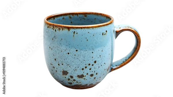 Obraz Blue and Brown Speckled Ceramic Mug