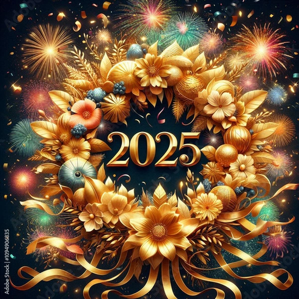 Fototapeta new year 2025