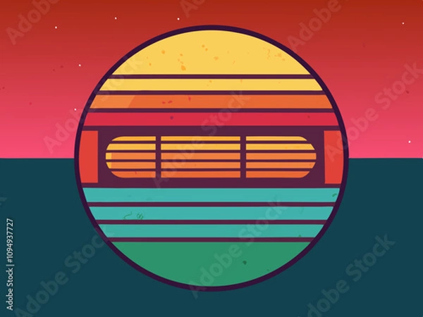 Obraz Vector seamless pattern with abstract elements . Trendy organic shape background for social media, invitation, web