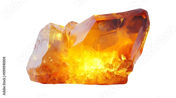 Obraz Amber Crystal with Light Shining Through - Realistic Image
